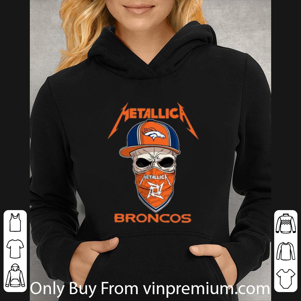91f4e8ed awesome skull mask metallica denver broncos shirt 4 - Awesome Skull Mask Metallica Denver Broncos shirt