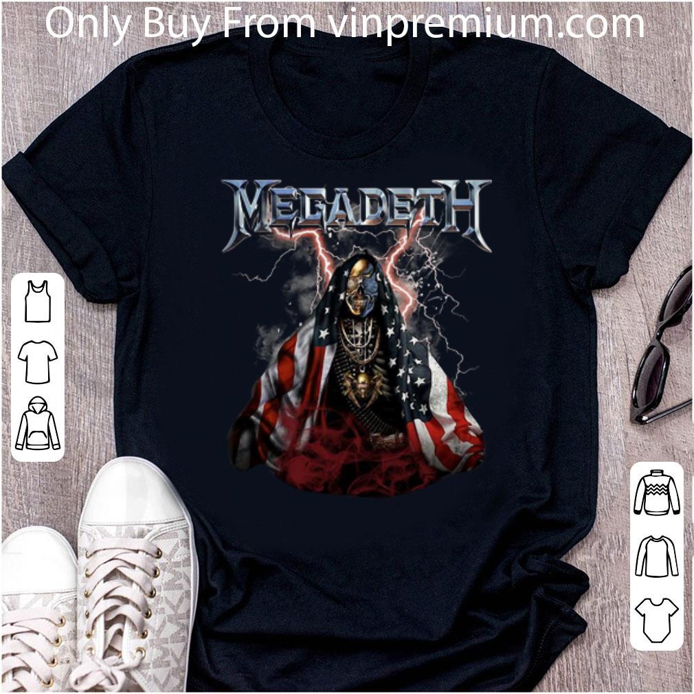 Premium Megadeth American Flag Iron Maiden shirt