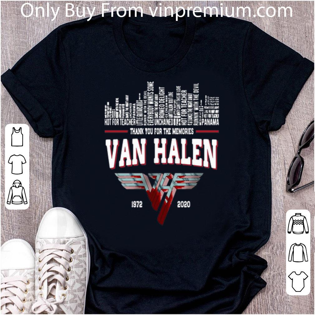 Original Thank You For The Memories Van Halen 1972 2020 shirt