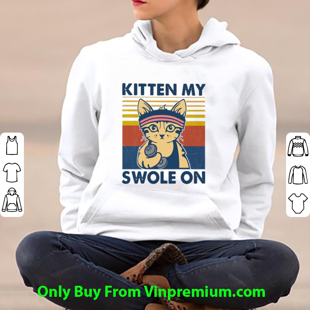 eca20f7e original vintage cat kitten my swole on shirt 4 - Original Vintage Cat Kitten My Swole On shirt