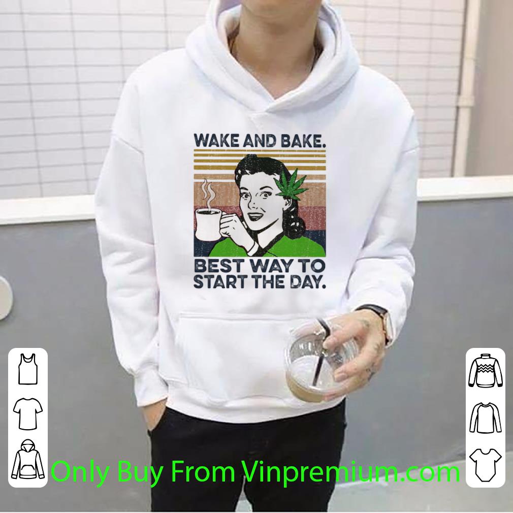 f184964b nice vintage weed wake and bake best way to start the day shirt 4 - Nice Vintage Weed Wake And Bake Best Way To Start The Day shirt