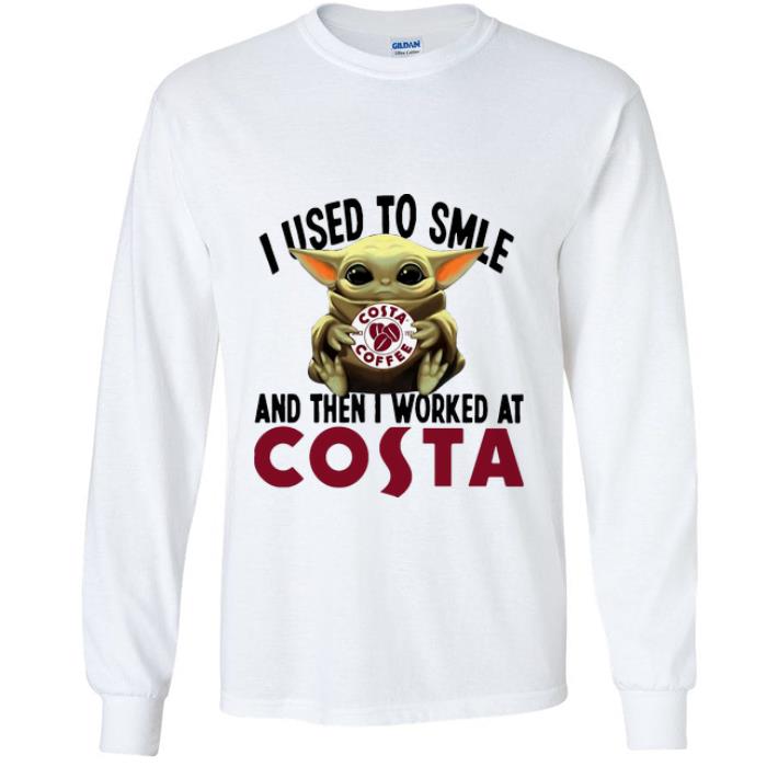 28116e97 pretty star wars baby yoda i used to smile and the i worked at costa shirt 4 - Pretty Star Wars Baby Yoda I Used To Smile And The I Worked At Costa shirt