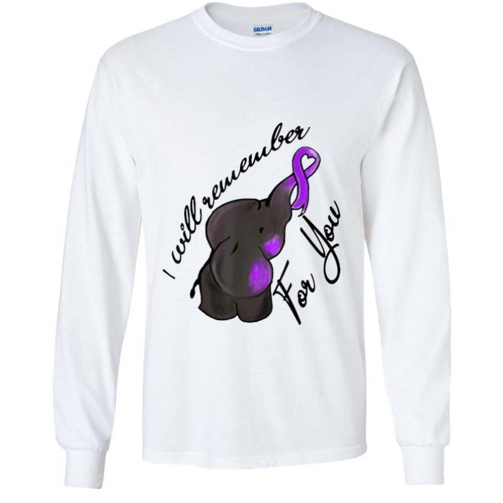 2fdb50ee awesome i will remember for you alzheimer s elephant cancer awareness shirt 4 - Awesome I will remember for you Alzheimer's Elephant cancer awareness shirt