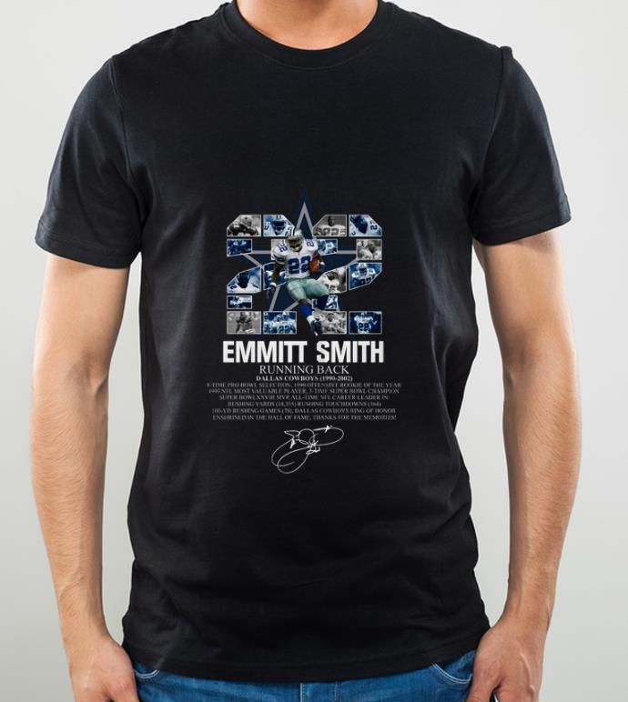 4e144eae official 22 emmitt smith running back dallas cowboys 1990 2002 signature shirt 4 - Official 22 Emmitt Smith Running Back Dallas Cowboys 1990-2002 Signature shirt