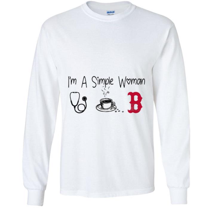 55957e7a nice i m a simple woman i like nurse coffee and boston red sox shirt 4 - Nice I’m A Simple Woman I Like Nurse Coffee And Boston Red Sox shirt