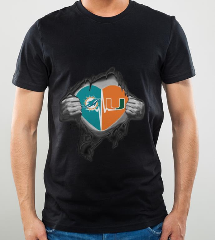 8ee74654 awesome miami dolphins miami hurricanes inside my heart shirt 4 - Awesome Miami Dolphins Miami Hurricanes Inside My Heart shirt