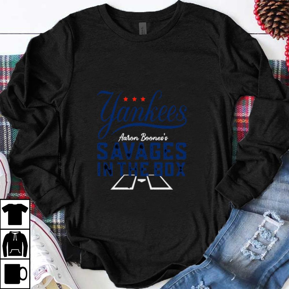 Nice New York Yankees Aaron Boone Savages In The Box shirt