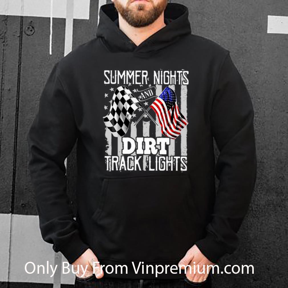 cfd4142c great summer nights and dirt track lights american flag shirt 4 - Great Summer Nights And Dirt Track Lights American Flag shirt