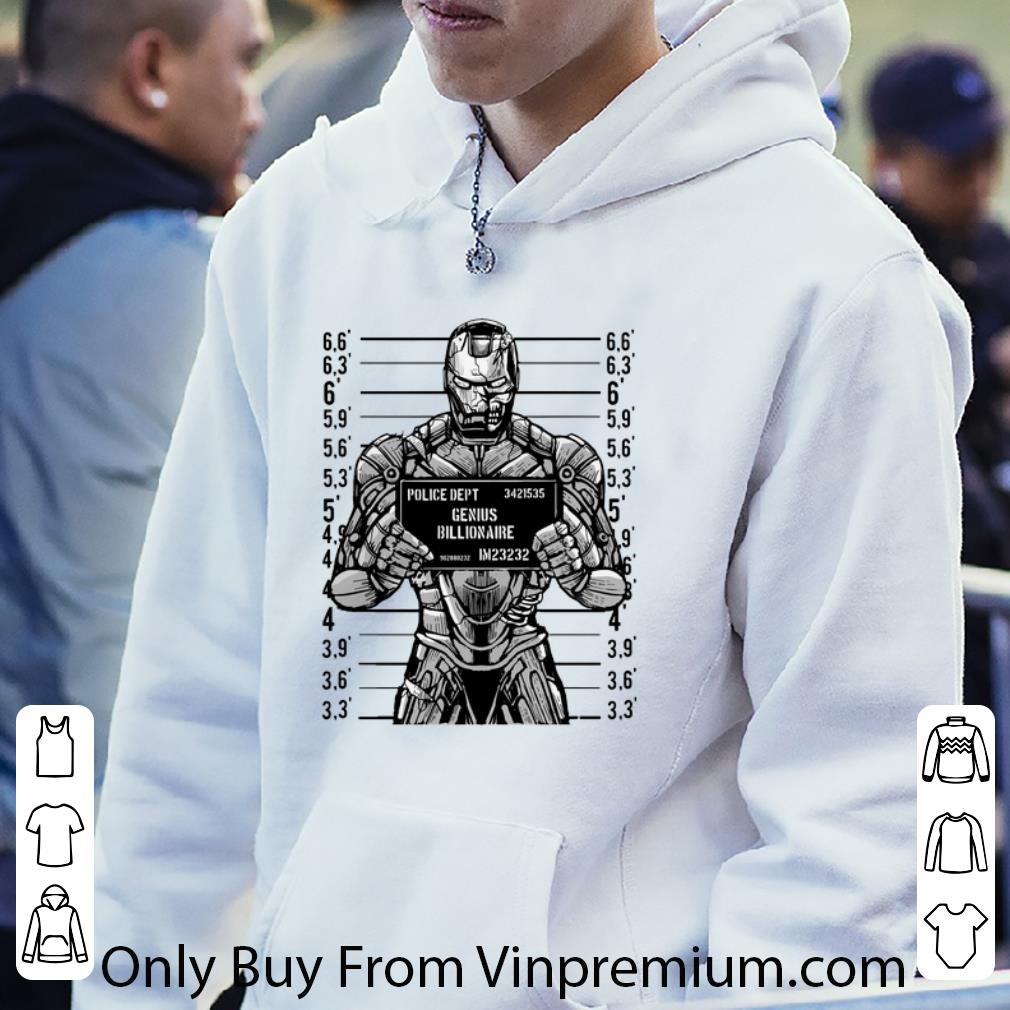 ecaf514e official iron man police dept genius billionaire shirt 4 - Official Iron Man Police Dept Genius Billionaire shirt