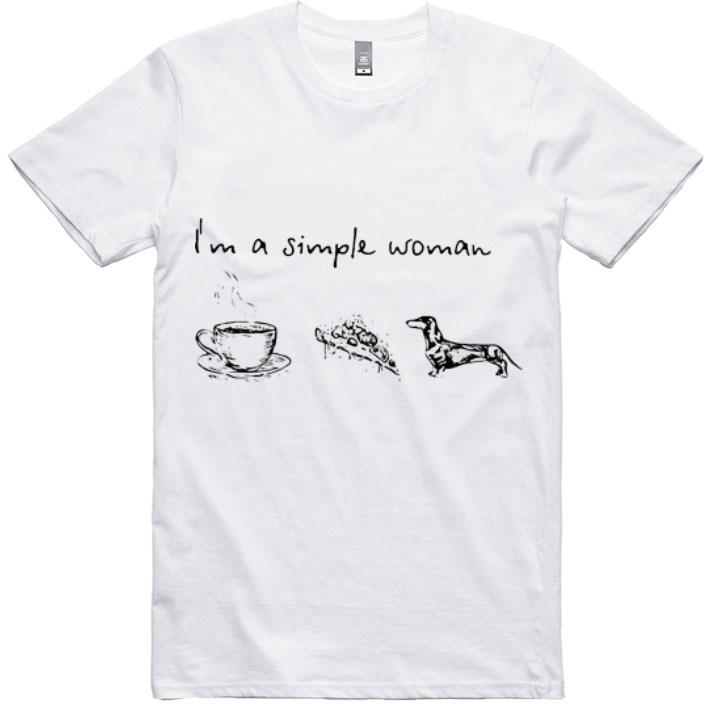 Hot I’m A Simple Woman Coffee Pizza And Dachshund shirt