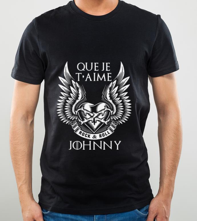 f7e84ea9 awesome que je t aime rock and roll johnny shirt 4 - Awesome Que Je T’aime Rock And Roll Johnny shirt