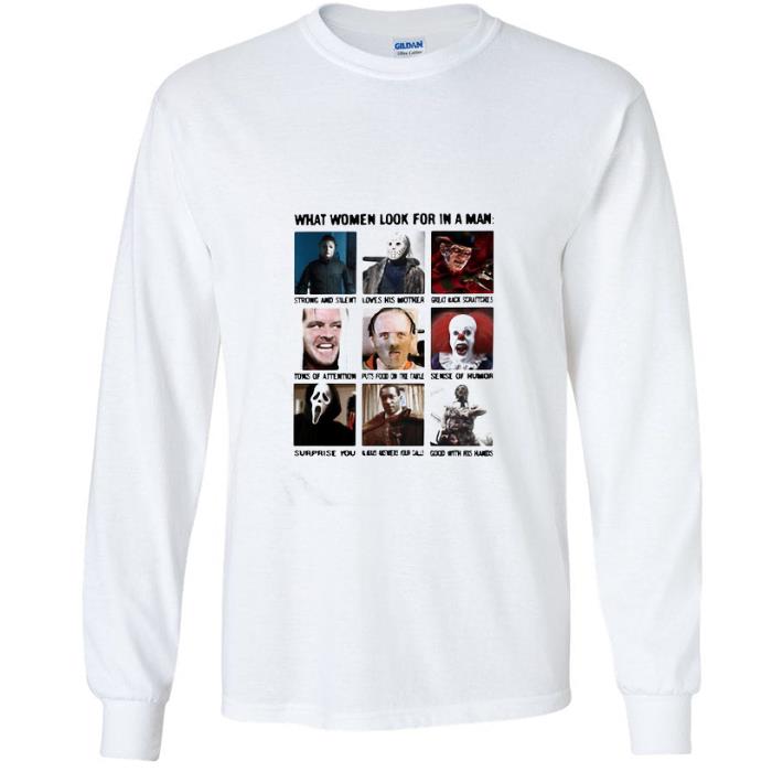 4d55e905 official halloween horror characters what women look for in a man shirt 4 - Official Halloween Horror Characters What Women Look For In A Man shirt
