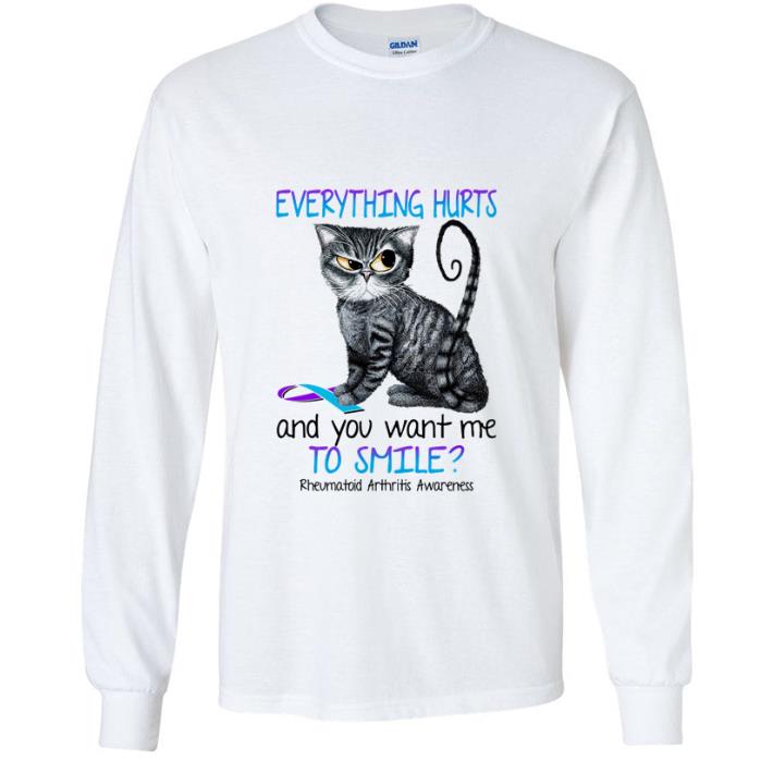 6a4263b7 hot everything hurts and you want me to smile rheumatoid arthritis awareness shirt 4 - Hot Everything Hurts And You Want Me To Smile Rheumatoid Arthritis Awareness shirt