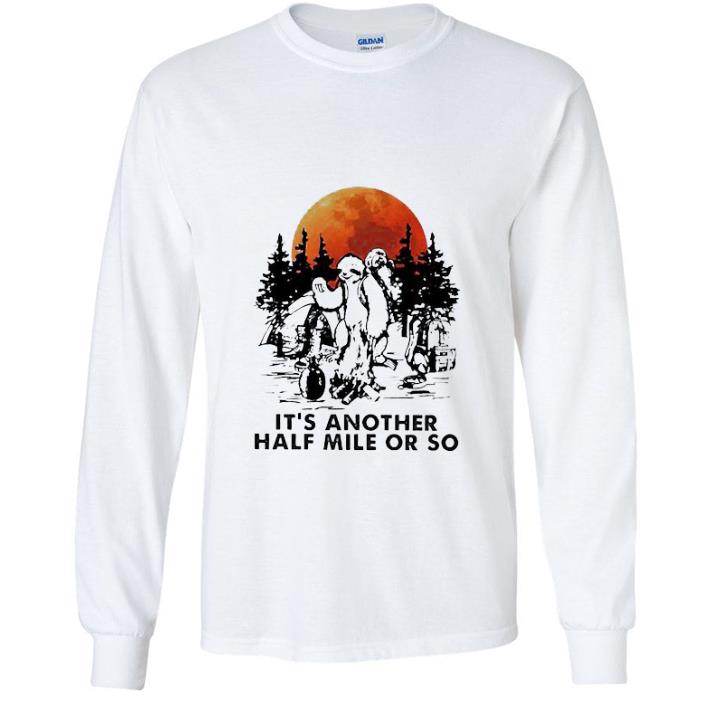 8572aea8 official sloth camping it s another half mile or so sunset shirt 4 - Official Sloth Camping It’s Another Half Mile Or So Sunset shirt
