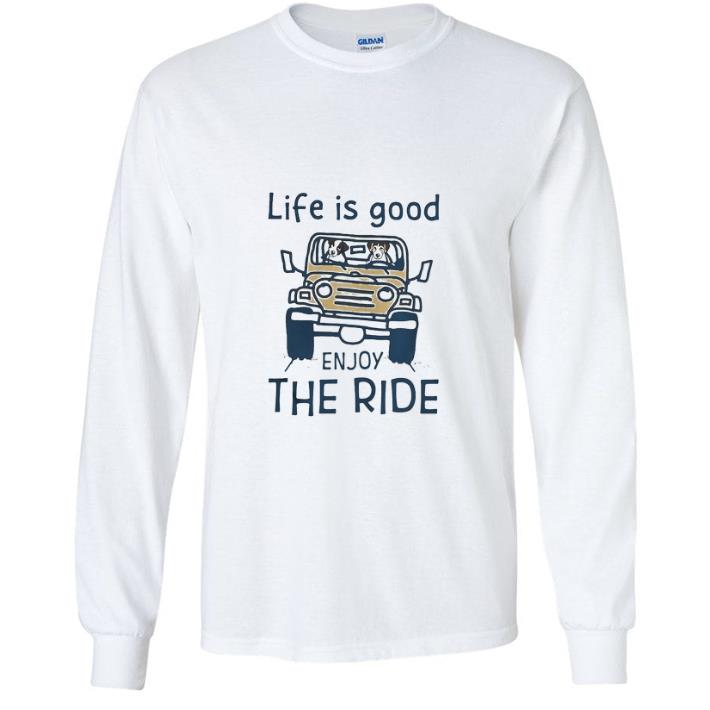 Original Jack Russell Life Is Good Enjoy The Ride Yellow Car shirt a642c6f0 original jack russell life is good enjoy the ride yellow car shirt 4 - Original Jack Russell Life Is Good Enjoy The Ride Yellow Car shirt