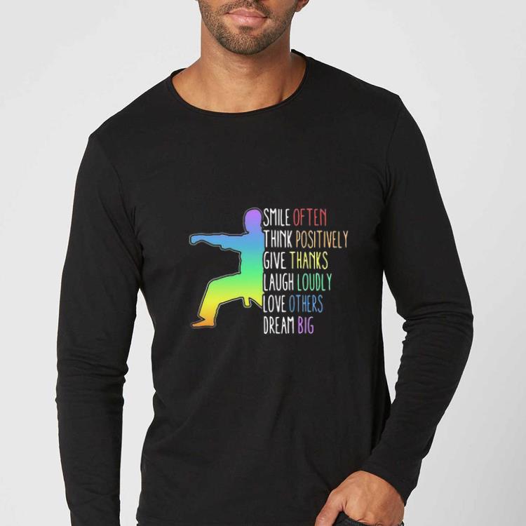 Premium Smile Often Think Positively Give Thanks Laugh Loudly Karate shirt b5f4c9bf premium smile often think positively give thanks laugh loudly karate shirt 4 - Premium Smile Often Think Positively Give Thanks Laugh Loudly Karate shirt