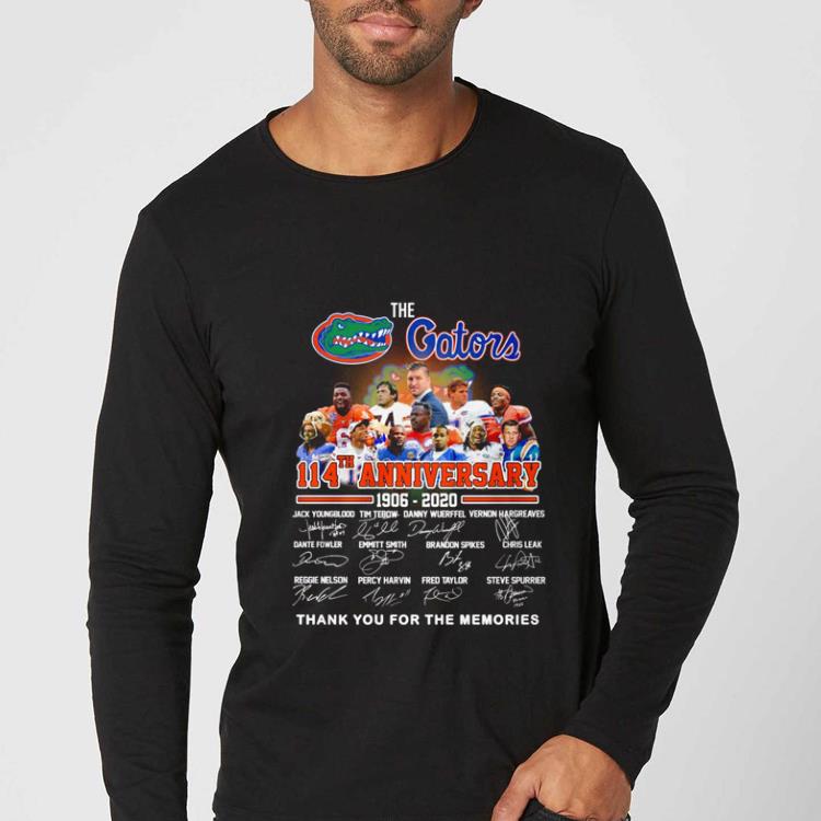06899118 original the florida gators 114th anniversary 1906 2020 thank you for the memories shirt 4 - Original The Florida Gators 114th Anniversary 1906 2020 Thank You For The Memories shirt