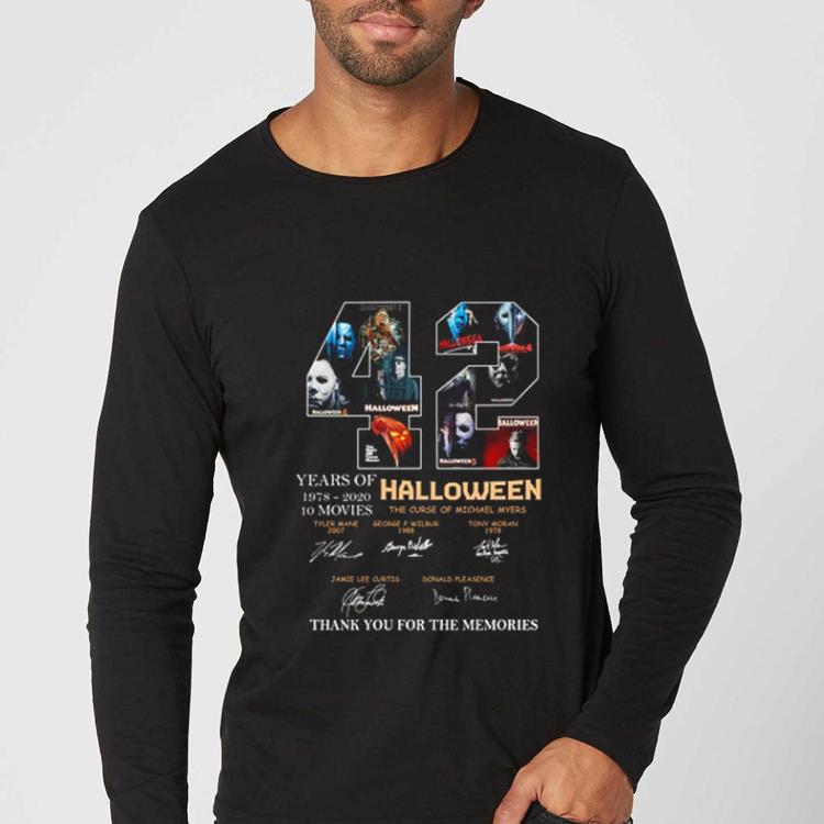 Awesome 42 Years Of Halloween 10 Movies The Curse Of Michael Myers Signature shirt 333a4ea3 awesome 42 years of halloween 10 movies the curse of michael myers signature shirt 4 - Awesome 42 Years Of Halloween 10 Movies The Curse Of Michael Myers Signature shirt