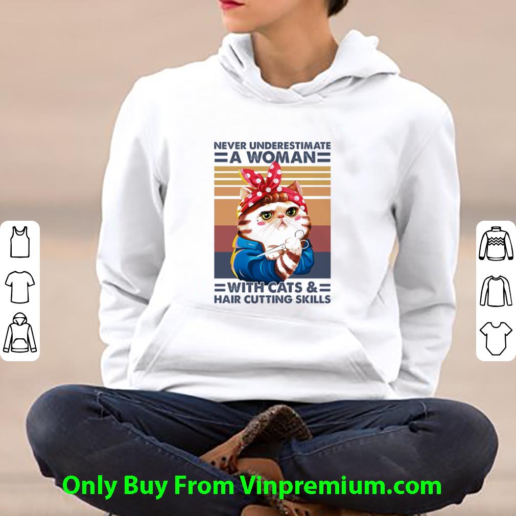 569f7ffe premium vintage never underestimate a woman with cats and hair cutting skills shirt 4 - Premium Vintage Never Underestimate A Woman With Cats And Hair Cutting Skills shirt