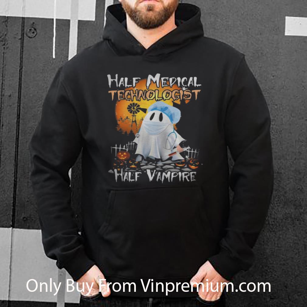 Official Halloween Ghost Half Medical Technologist Half Vampire shirt 8d77b58f official halloween ghost half medical technologist half vampire shirt 4 - Official Halloween Ghost Half Medical Technologist Half Vampire shirt