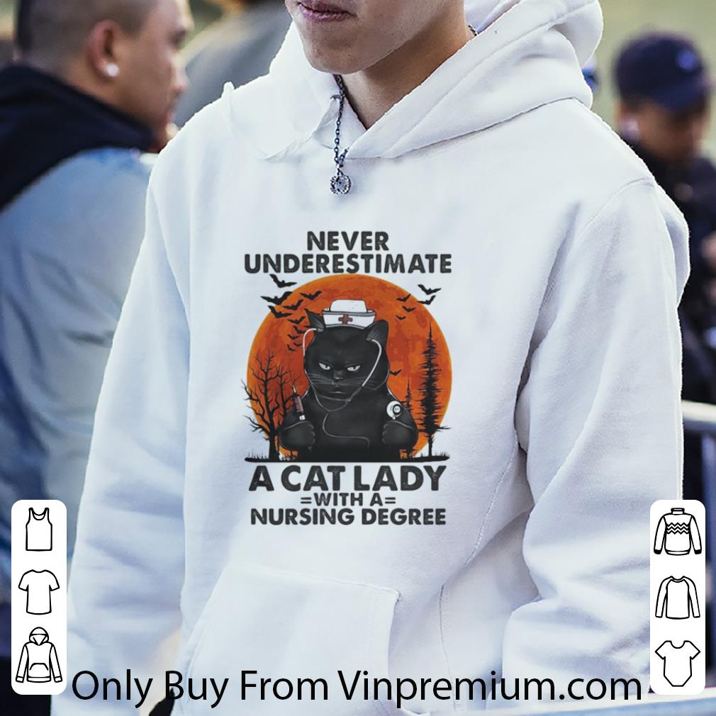 Great Never Underestimate A Cat Lady With A Nursing Degree Sunset shirt d50f742a great never underestimate a cat lady with a nursing degree sunset shirt 4 - Great Never Underestimate A Cat Lady With A Nursing Degree Sunset shirt