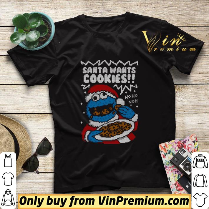 09d2e591 santa wants cookies ho ho nom shirt sweater 4 - Santa wants cookies ho ho nom shirt sweater