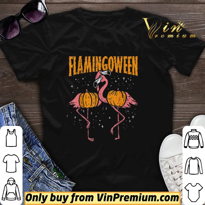 Awesome Flamingoween Pumpkin Happy Halloween shirt sweater