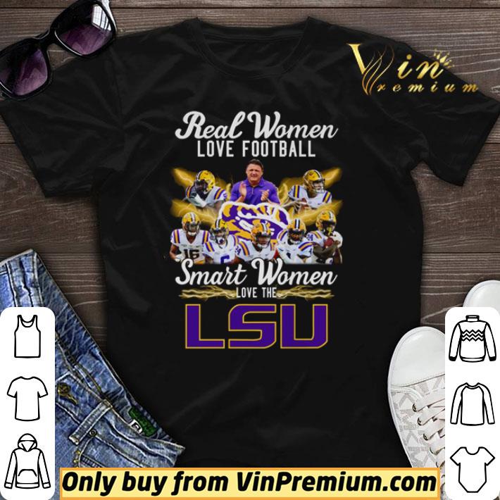 Top Real women love football smart women love the LSU Tigers shirt sweater