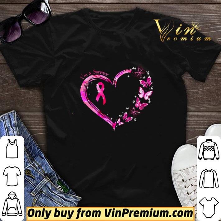 Butterfly love Breast Cancer I’m a survivor shirt sweater