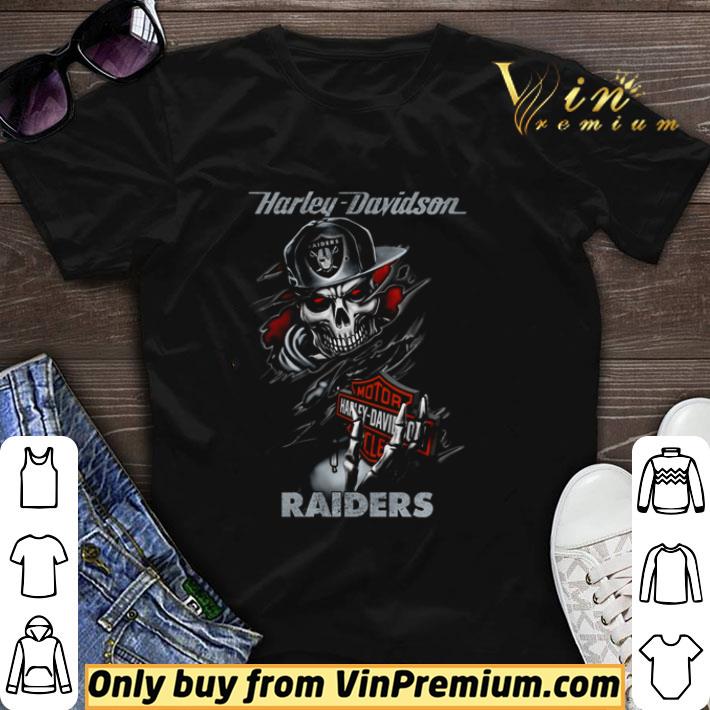 Awesome Skull Motor Harley Davidson cycles Oakland Raiders shirt sweater