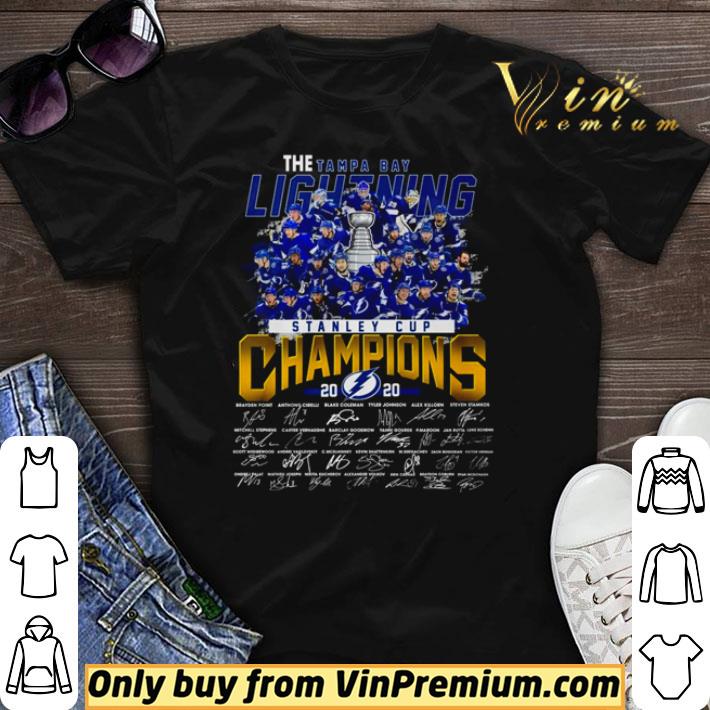 Nice The tampa Bay Lightning Stanley cup Champions 2020 signatures shirt sweater