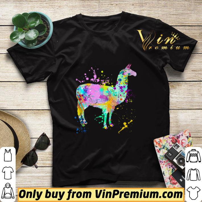 7b1a3e18 llama watercolor paint splash artsy love llamas alpaca shirt sweater 4 - Llama Watercolor Paint Splash Artsy Love Llamas Alpaca shirt sweater