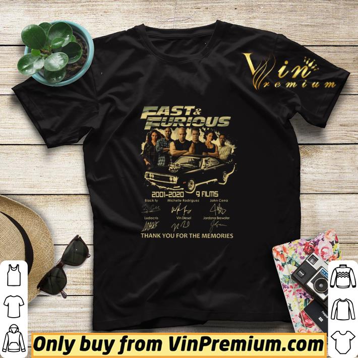 c3678a45 fast furious 2001 2020 9 films signature thank you for the memories shirt sweater 4 - Fast & Furious 2001 2020 9 Films Signature Thank You For The Memories shirt sweater
