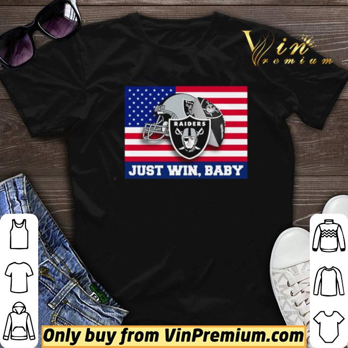 American flag Las Vegas Raiders just win baby shirt sweater