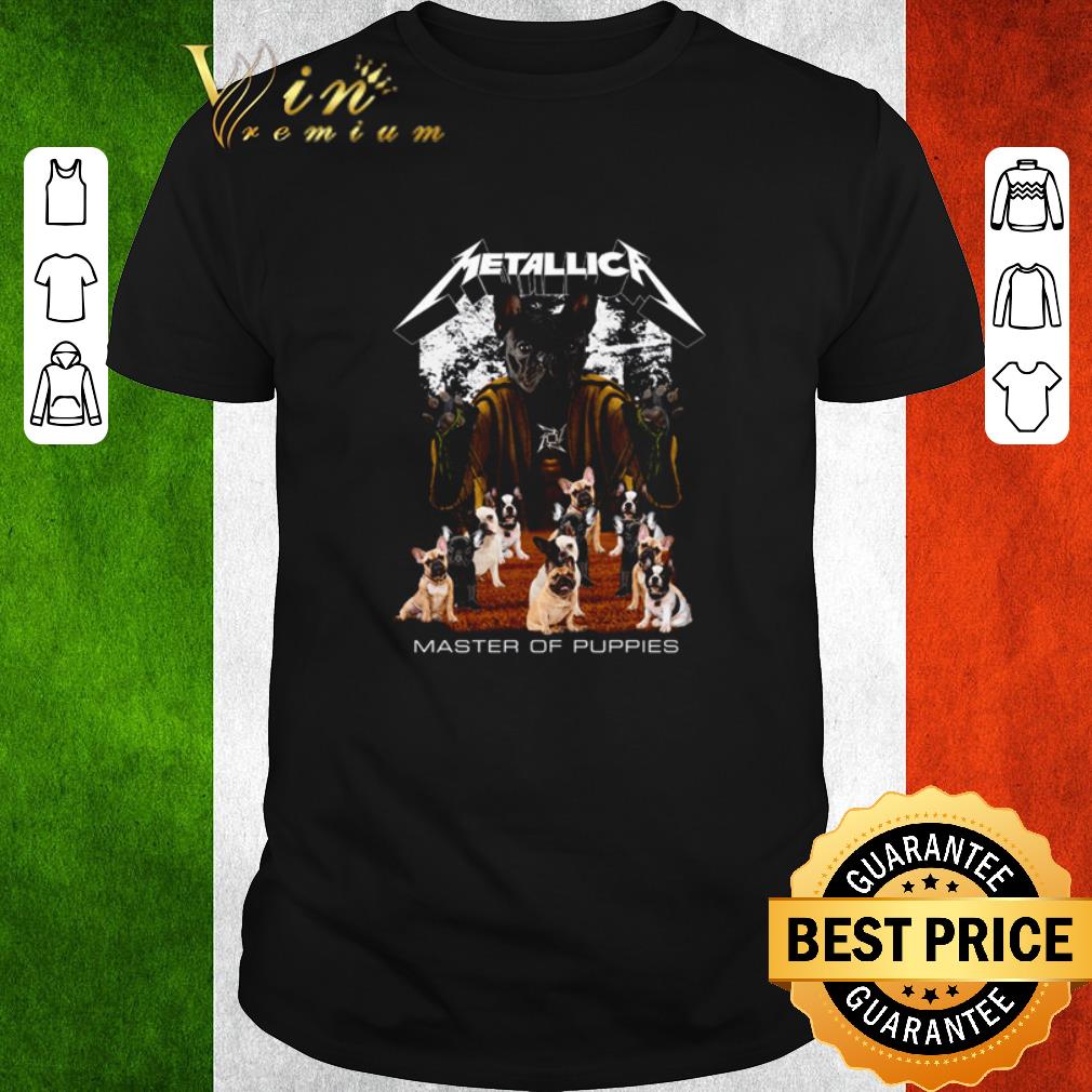 Awesome Metallica Pug dog master of puppies shirt