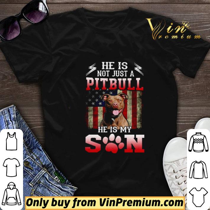 He is not just a Pitbull he is my son American flag shirt sweater