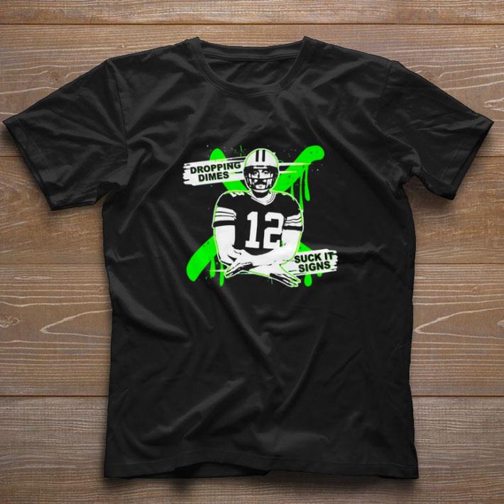 Hot Green Bay Packers Aaron Rodgers dropping dimes suck it signs shirt