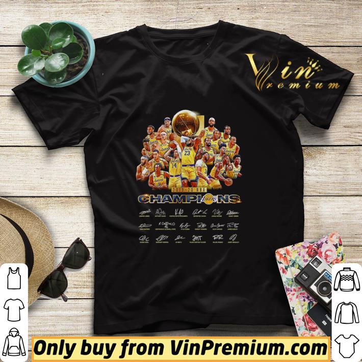 f10d0dc7 los angeles lakers 2019 2020 nba champions signature shirt sweater 4 - Los Angeles Lakers 2019 2020 NBA Champions signature shirt sweater