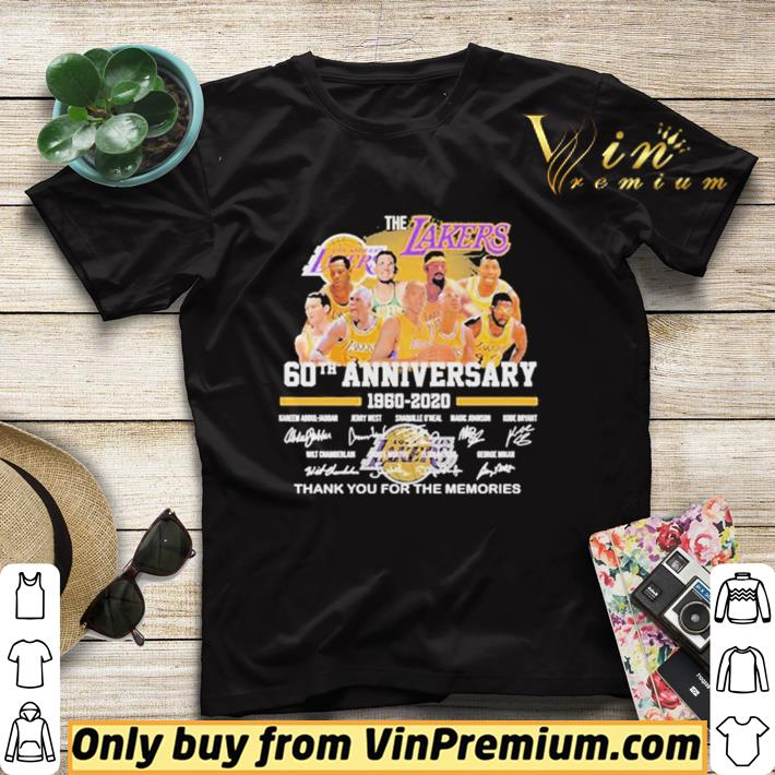 Premium The Lakers 60th anniversary 1960-2020 signatures thank you for the memories shirt sweater fbb62e05 premium the lakers 60th anniversary 1960 2020 signatures thank you for the memories shirt sweater 4 - Premium The Lakers 60th anniversary 1960-2020 signatures thank you for the memories shirt sweater