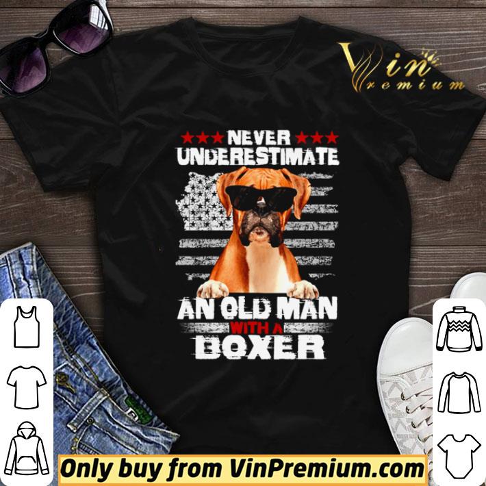 Never underestimate an old man with a Boxer shirt sweater