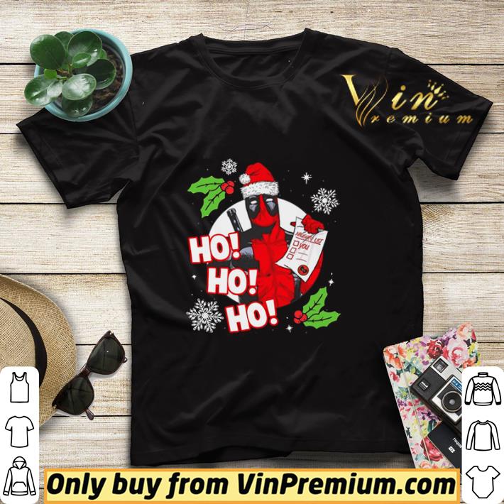 2afa8631 deadpool ho ho ho naughty list merry christmas shirt sweater 4 - Deadpool Ho Ho Ho Naughty List Merry Christmas shirt sweater