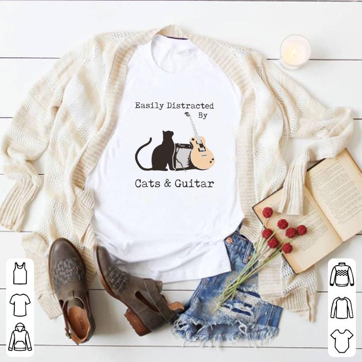 9322a374 top easily distracted by cats and guitar shirt 4 - Top Easily Distracted By Cats And Guitar shirt