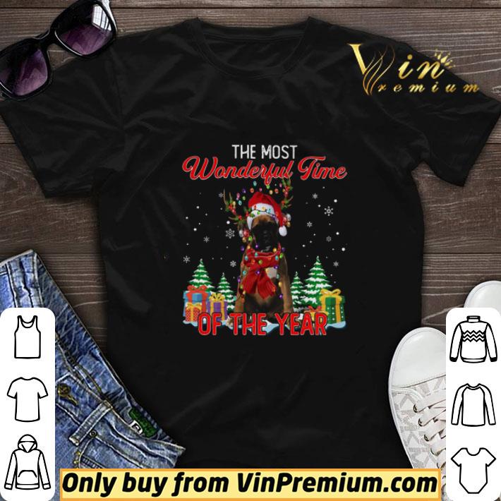 Boxer Reindeer Christmas The Most Wonderful Of The Year shirt sweater