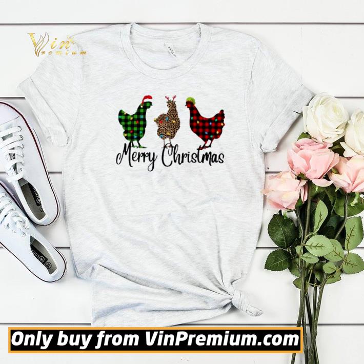 9992fd7f santa reindeer elf three hens merry christmas shirt sweater 4 - Santa Reindeer Elf three hens Merry Christmas shirt sweater