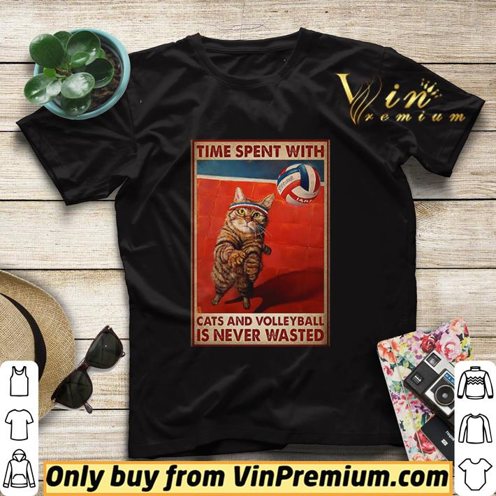 fcc61e23 time spent with cats and volleyball is never wasted shirt sweater 4 - Time Spent With Cats And Volleyball Is Never Wasted shirt sweater