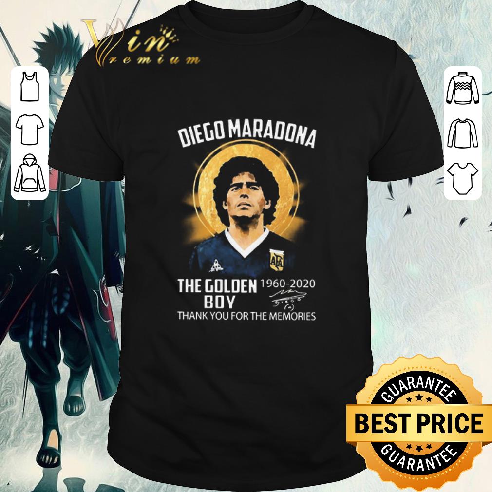Premium Diego Maradona The Golden Boy 1960 2020 Thank You For The Memories Signature shirt