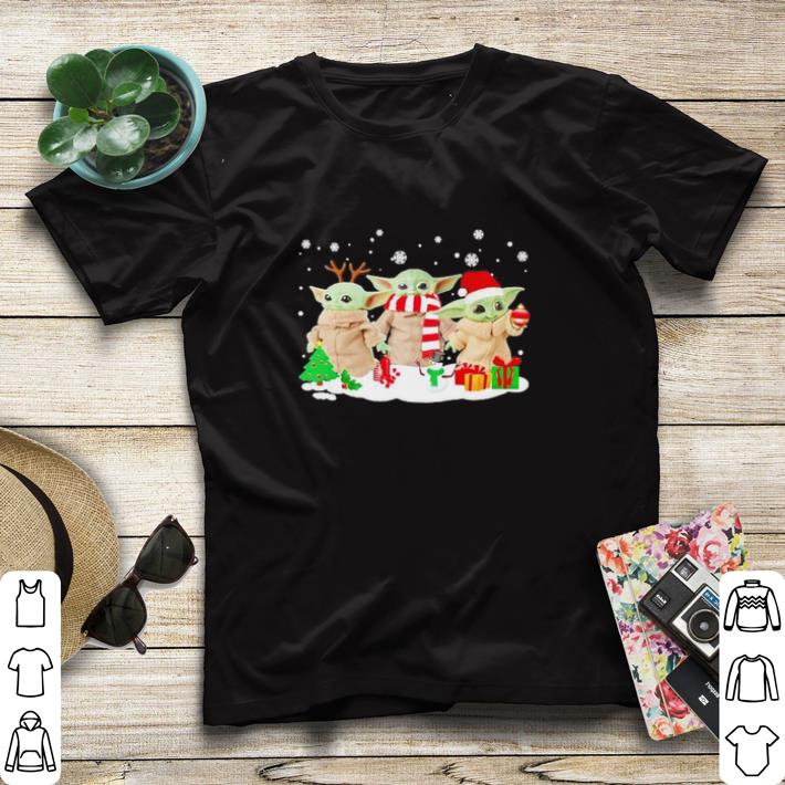 320bd881 original merry christmas baby yoda snow shirt sweater 4 - Original Merry Christmas baby Yoda snow shirt sweater