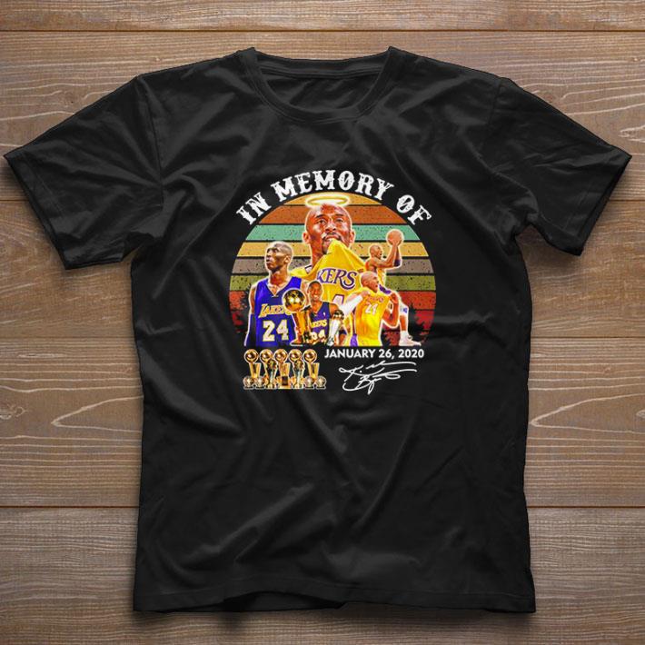 Nice In memory of Kobe Bryant january 26, 2020 signature vintage shirt