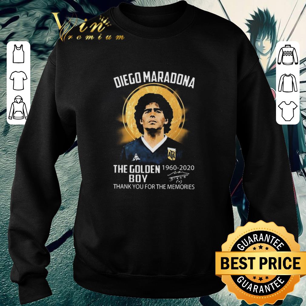 ab26b5c2 premium diego maradona the golden boy 1960 2020 thank you for the memories signature shirt 4 - Premium Diego Maradona The Golden Boy 1960 2020 Thank You For The Memories Signature shirt
