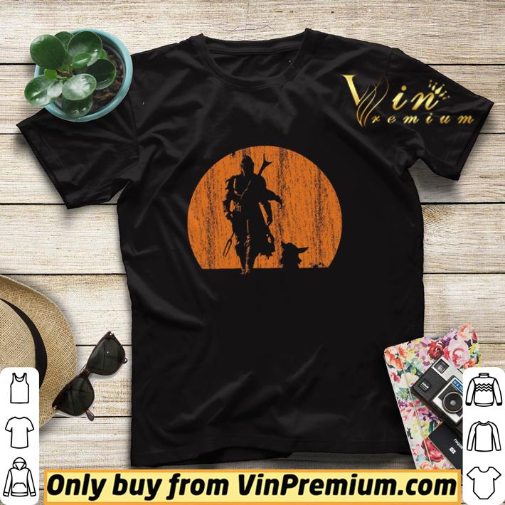 b6000435 walking mando and baby yoda into the sunset shirt sweater 4 - Walking Mando and Baby Yoda Into the Sunset shirt sweater